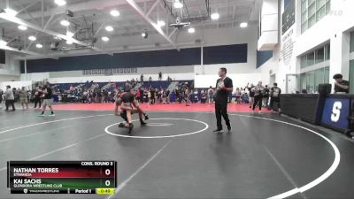 138 lbs Cons. Round 3 - Nathan Torres, Etiwanda vs Kai Sachs, Glendora Wrestling Club