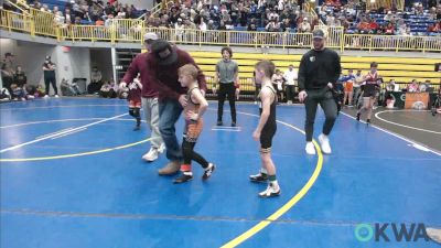 55 lbs Consi Of 8 #2 - Kutter Gay, Blackwell Wrestling Club vs Lowen Johnson, Lincoln Christian