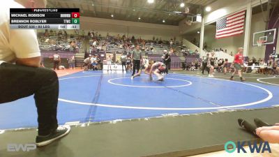 80 lbs 3rd Place - Michael Robison, Skiatook Youth Wrestling vs Brennon Roblyer, Team Tulsa Wrestling Club