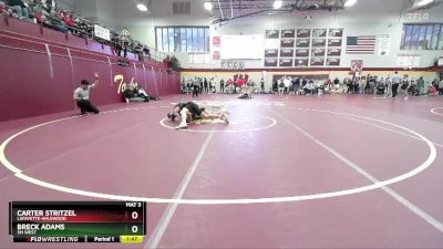 144 lbs Champ. Round 1 - Carter Stritzel, LAFAYETTE-Wildwood vs Breck Adams, SM WEST