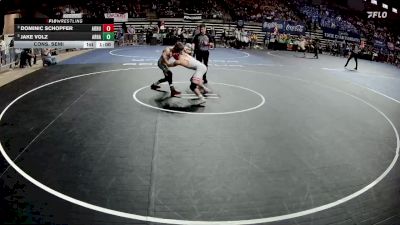 D 2 120 lbs Cons. Semi - Dominic Schopfer, Archbishop Rummel vs Jake Volz, Archbishop Hannan