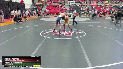 157 lbs Cons. Round 2 - Ashon Foster, Northeastern Oklahoma A&M vs Michael Roberts, Westminster