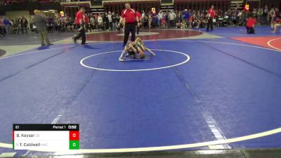 61 lbs Cons. Semi - Trevin Caldwell, Heights Wrestling Club vs Bennett Keyser, Cut Bank