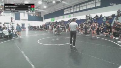 145 lbs Semifinal - Bryleigh Delis, Threshold Wrestling Club vs Prabh Kaur, Pounders Wrestling Club