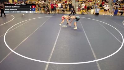 132 lbs Cons. Round 2 - Nathan Duffield, IL vs Nash Hanson, IA