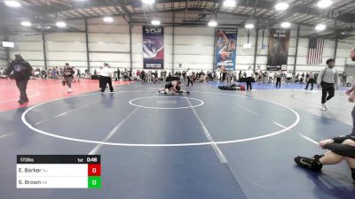 170 lbs Consi Of 32 #2 - Ethan Barker, NJ vs Steele Brown, GA