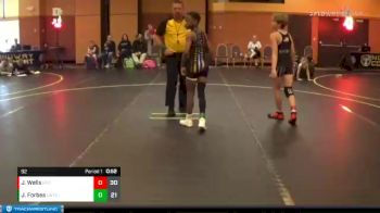 92 lbs Round 2 (3 Team) - Justin Forbes, The Untouchables Gold vs Jackson Wells, RIOT ROOM