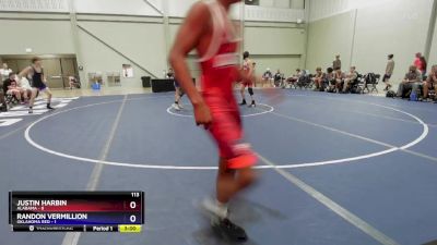 113 lbs Semis & 3rd Wb (16 Team) - Justin Harbin, Alabama vs Randon Vermillion, Oklahoma Red