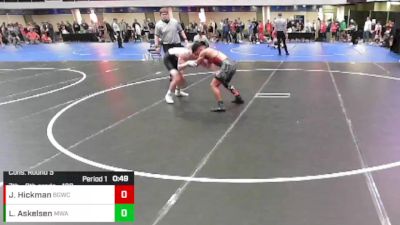 7th - 8th grade - 138 Cons. Round 5 - Jaiden Hickman, Big Game Wrestling Club vs Landon Askelsen, Moen Wrestling Academy