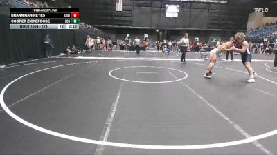174 lbs Semifinal - Cooper Zickefoose, Central Oklahoma vs Brannigan Reyes, Cowley College