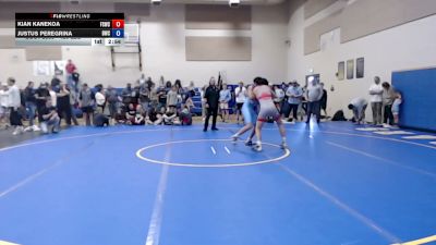126 lbs Quarters - Kian Kanekoa, Fighting Squirrels Wrestling Club vs Justus Peregrina, Buzzsaw Wrestling Club