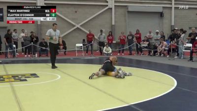 133 lbs Cons. Round 2 - Max Martinez, Wesleyan (CT) vs Clayton O`Connor, Western New England