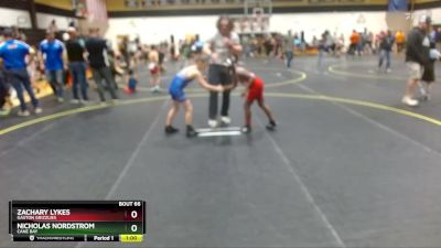 82 lbs Round 3 - Nicholas Nordstrom, Cane Bay vs Zachary Lykes, Gaston Grizzlies