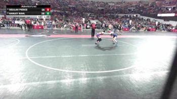 95 lbs Champ. Round 2 - Hanley Bahl, Lancaster Wrestling Club vs Delilah Pierce, Chetek-Weyerhaeuser