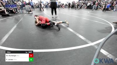 76 lbs Rr Rnd 2 - Weston Rutledge, Carl Albert vs Paisley Jones, Tecumseh Youth Wrestling