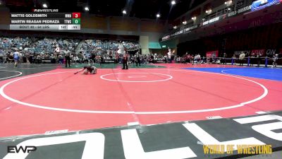 64 lbs Consi Of 16 #2 - Mattis Goldsmith, Mayfield Mat Academy vs Martin Reagan Pedraza, Tulare Titans Wrestling Club