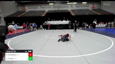 125 lbs Consi Of 8 #2 - Hardy Forsberg, Georgia vs James Turner, South Georgia Athletic Club