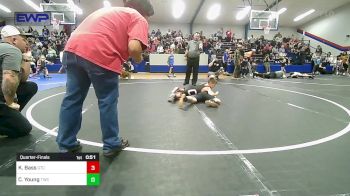 70 lbs Quarterfinal - Kai Bass, Grove Takedown Club vs Charles Young, Tahlequah Wrestling Club