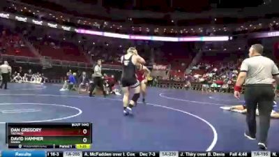 1A-285 lbs Quarterfinal - David Hammer, Ogden vs Dan Gregory, Treynor