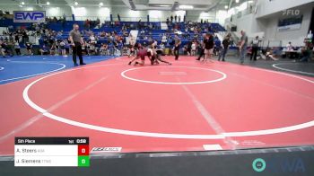 140 lbs 5th Place - Asa Steers, Ada Youth Wrestling vs JaMarcus Siemens, Team Tulsa Wrestling Club