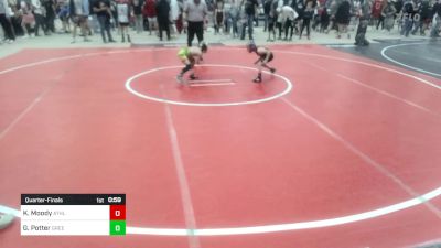 46 lbs Quarterfinal - Knox Moody, Athlos vs Greyson Potter, Green River Grapplers