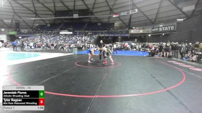70 lbs Cons. Quarters - Jeremiah Flores, Othello Wrestling Club vs Tyler Ragsac, Mat Rats Rebooted Wrestling