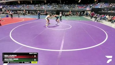 6A 190 lbs Cons. Round 2 - Ben Lourens, Dripping Springs vs Brayden Grier, Cypress Ranch