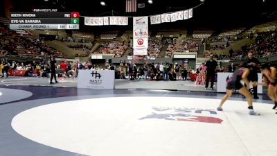 Junior Girls - 115 lbs Champ. Round 1 - Ibeth Rivera, Petaluma Wrestling Club vs Eve-Va Sarabia