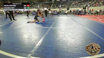 100 lbs Quarterfinal - Salma Martinez, El Reno Wrestling Club vs Julianna Poff, Harrah Little League Wrestling