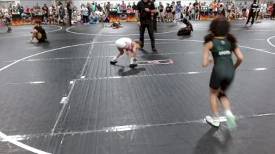 64 lbs Round 3 (4 Team) - Dixie Beasley, R&R Ladies Purple vs Anaya Hossain, Level Up Wrestling Center