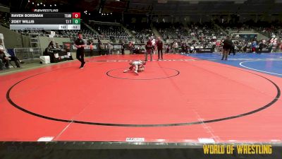 55 lbs 5th Place - Raven Borsman, Team Barracuda vs Zoey Willis, Tj Trained