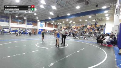113 lbs Cons. Round 2 - Donovan Pilola, Colony vs Jesus Rodriguez, Nogales
