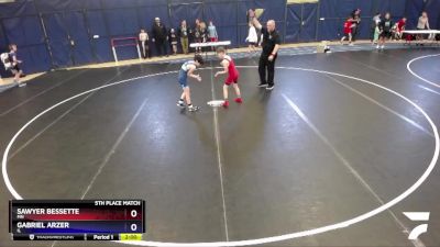 78 lbs 5th Place Match - Sawyer Bessette, MN vs Gabriel Arzer, IL