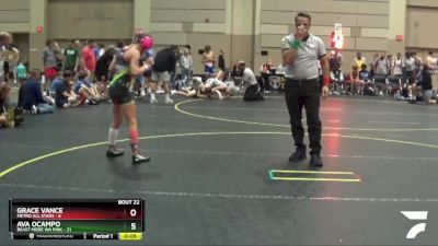 98 lbs Placement - Mya Hammond, Beast Mode WA Pink vs Gianna Hoskins, Metro All Stars