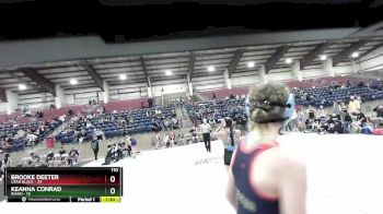 110 lbs Round 4 (6 Team) - Brooke Deeter, Utah Black vs Keanna Conrad, Idaho