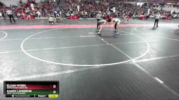 175 lbs Champ. Round 1 - Kaden Langrehr, West Salem Bangor vs Elijah Myers, Burlington Youth WC