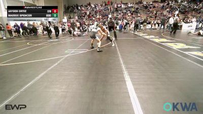 80 lbs Quarterfinal - Jayden Ortiz, Coweta Tiger Wrestling vs Maddix Spencer, Keystone Kids Wrestling Club
