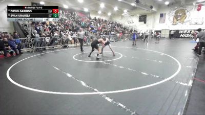 165 lbs Cons. Round 2 - Diego Garrido, Santa Ana Valley vs Evan Urquiza, Estancia