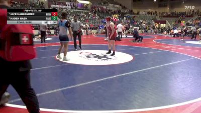 4A 165 lbs Cons. Semi - Kaden Nash, Pulaski Academy High School vs Jace Hankammer, Mena