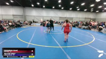 200 lbs Round 2 (8 Team) - Savannah Isaac, Ohio Red vs Peyton Welt, Arizona Black