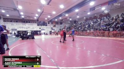 115 lbs Champ. Round 2 - Olivia Tanaka, Redondo Union vs Aleah Gutierrez, Temescal Canyon