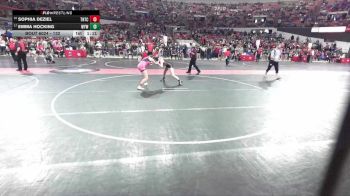 132 lbs Champ. Round 1 - Emma Hocking, Warrior Youth Wrestling vs Sophia DeZiel, Team Nazar Training Center