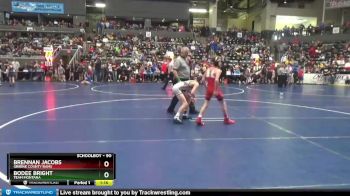 90 lbs Cons. Round 2 - Brennan Jacobs, Greene County Rams vs Bodee Bright, Team Montana