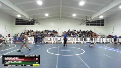 138 lbs Cons. Round 5 - Ayden Barker, North Bakersfield High School vs Mario Barragon, Lompoc