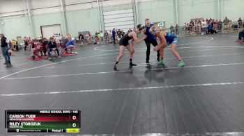 145 lbs Cons. Round 1 - Carson Tuer, Henlopen Hammers vs Riley Storozuk, FISHEYE WC