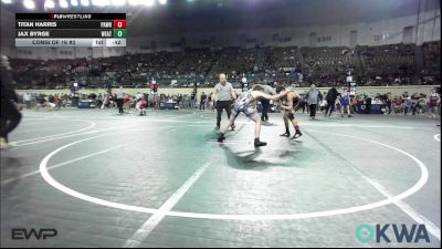 112 lbs Consi Of 16 #2 - Titan Harris, Pawhuska Elks Takedown vs Jax Byrge, Weatherford Youth Wrestling