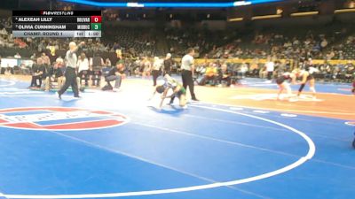 105 Class 1 lbs Champ. Round 1 - Olivia Cunningham, Mid-Buchanan vs Alexeah Lilly, Bolivar