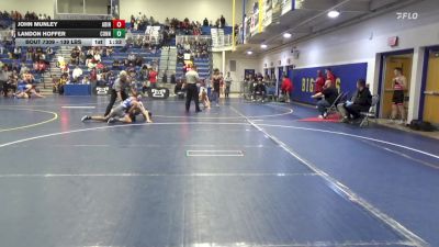 139 lbs Quarterfinal - John Munley, Abington Heights vs Landon Hoffer, Connellsville