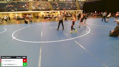 7th - 8th grade - 88 Cons. Round 3 - Connor Hartman, Pack 732 Wrestling Academy vs Eian Van Zelderen, Moen Wrestling Academy