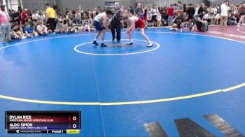 144 lbs Champ. Round 1 - Dylan Rice, Wrestling Rhinos Wrestling Club vs Aldo Simon, Auburn Area Wrestling Club